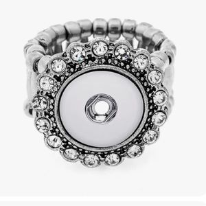 DIY Charm Snap Ring Adjustable Fit 12mm Chunk Charm Snap Button